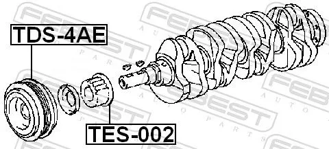 FEBEST Belt Pulley, crankshaft (TDS-4AE)