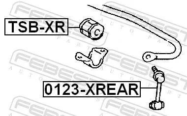 FEBEST Mounting, stabiliser bar (TSB-XR)