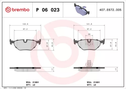 Brake Pad Set, disc brake