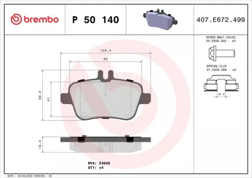 Brake Pad Set, disc brake