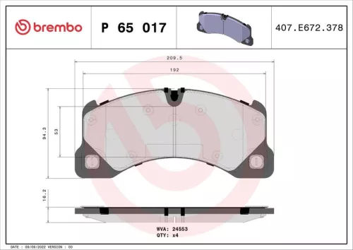 Brake Pad Set, disc brake