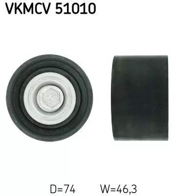 Deflection/Guide Pulley, V-ribbed belt