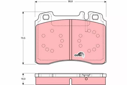 TRW Brake Pad Set, disc brake (GDB1318)