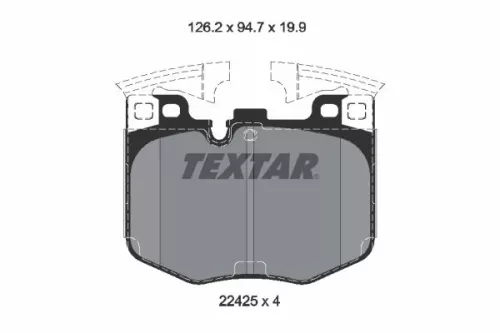 TEXTAR Brake Pad Set, disc brake (2242501)