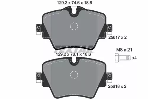 TEXTAR Brake Pad Set, disc brake (2561701)