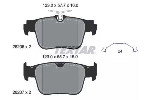 TEXTAR Brake Pad Set, disc brake (2620601)