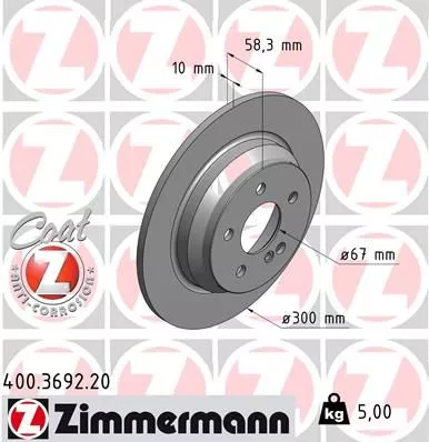 ZIMMERMANN Brake Disc (400.3692.20)