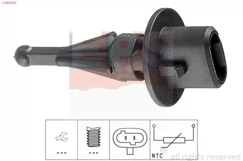 Sensor, exterior temperature
