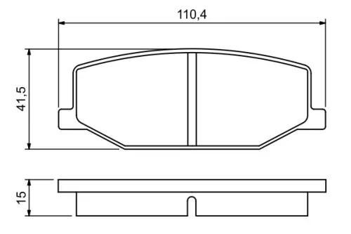 BOSCH Brake Pad Set, disc brake (0986460935)