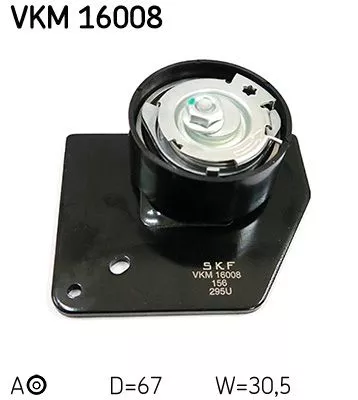 SKF Tensioner Pulley, timing belt (VKM16008)