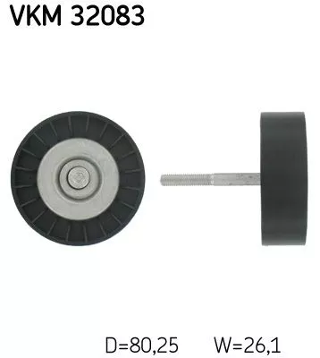 Deflection/Guide Pulley, V-ribbed belt