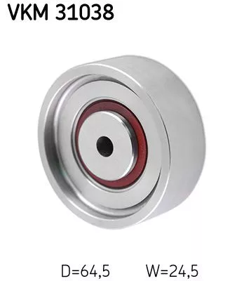 SKF Deflection/Guide Pulley, V-ribbed belt (VKM31038)