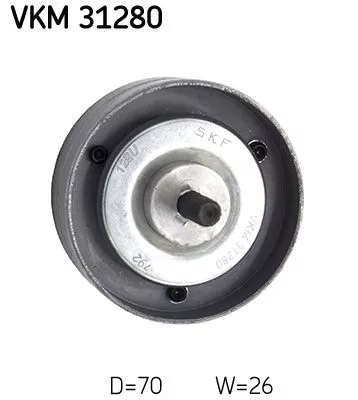 Deflection/Guide Pulley, V-ribbed belt