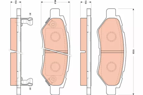TRW Brake Pad Set, disc brake (GDB4602)