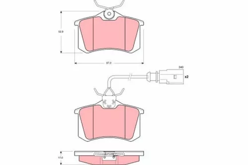 TRW Brake Pad Set, disc brake (GDB1417)