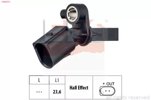 Sensor, wheel speed