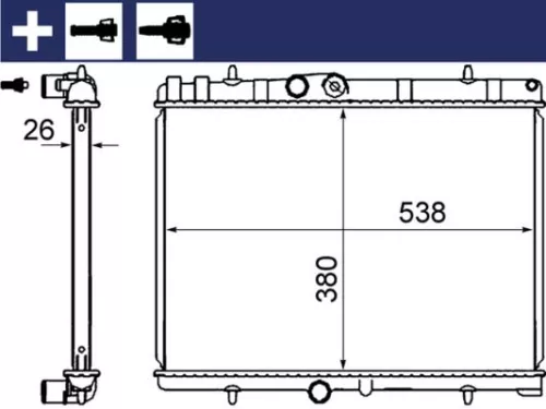 MAHLE Radiator, engine cooling (CR2014000S)