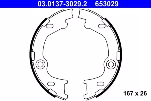 Brake Shoe Set, parking brake