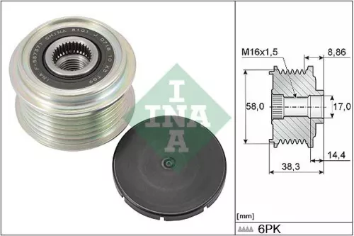 Alternator Freewheel Clutch
