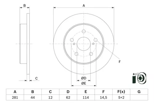 BOSCH Brake Disc (0986479E91)