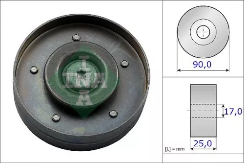 Schaeffler INA Deflection/Guide Pulley, V-ribbed belt (532069410)