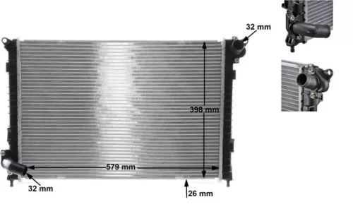 Radiator, engine cooling