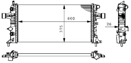 Radiator, engine cooling