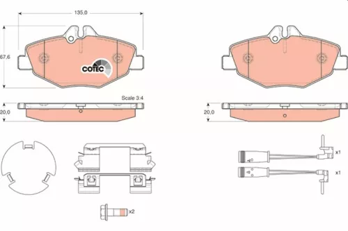 TRW Brake Pad Set, disc brake (GDB1542)