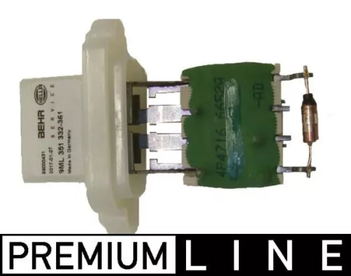Resistor, interior blower