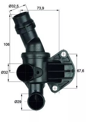 MAHLE Thermostat, coolant (TI687)