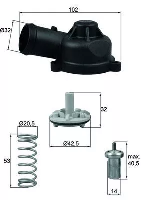 Thermostat, coolant