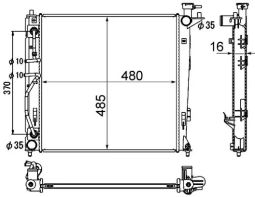 Radiator, engine cooling