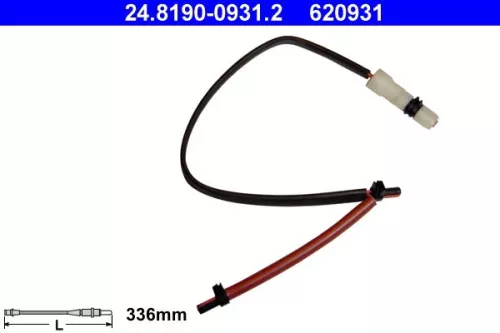 Warning Contact, brake pad wear