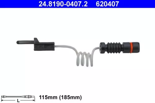 Warning Contact, brake pad wear
