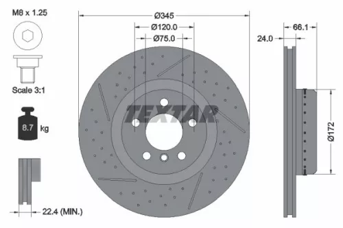 TEXTAR Brake Disc (92265225)