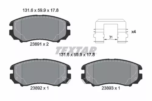 Brake Pad Set, disc brake