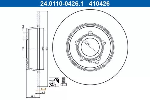 ATE Brake Disc (24.0110-0426.1)