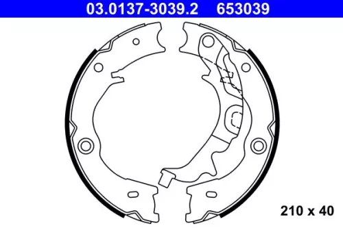 Brake Shoe Set, parking brake