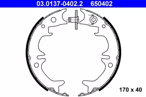 Brake Shoe Set, parking brake
