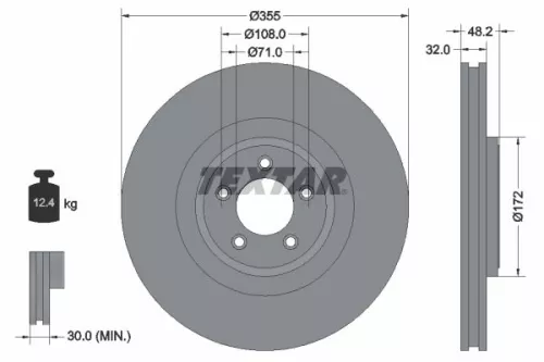 TEXTAR Brake Disc (92186305)