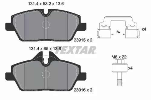 TEXTAR Brake Pad Set, disc brake (2391508)