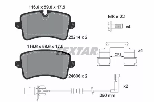TEXTAR Brake Pad Set, disc brake (2521405)