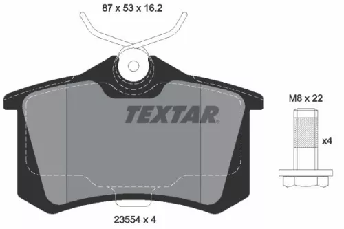 TEXTAR Brake Pad Set, disc brake (2355406)