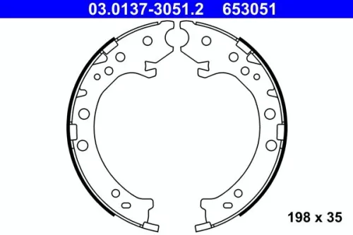 Brake Shoe Set, parking brake