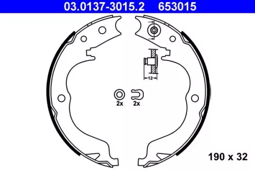 Brake Shoe Set, parking brake