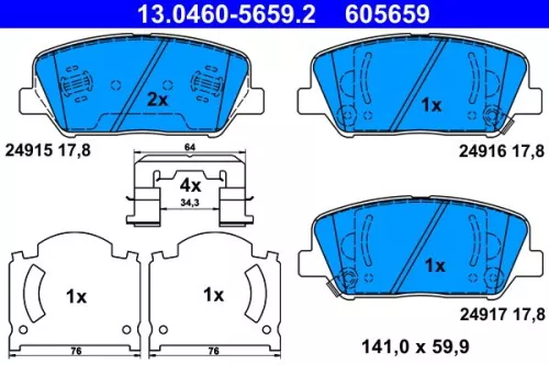Brake Pad Set, disc brake