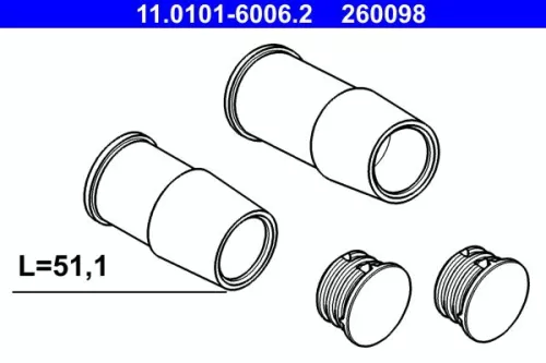 Guide Sleeve Kit, brake caliper