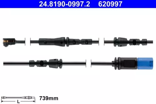 Warning Contact, brake pad wear
