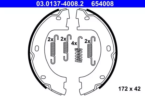 Brake Shoe Set, parking brake