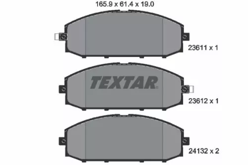 TEXTAR Brake Pad Set, disc brake (2361101)